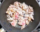 豚こま肉と冷凍のナスと里芋の生姜みそ焼き作り方2写真