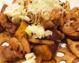さつまいもと蓮根の照り焼き炒め作り方7写真