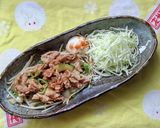 豚こま肉の生姜焼き定食♪作り方2写真