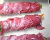 肉まきまきロ-ル☆作り方1写真