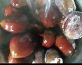 無水鍋で炊く　栗のお赤飯作り方4写真