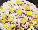 無水鍋で炊く　栗のお赤飯作り方12写真