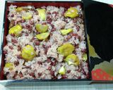 無水鍋で炊く　栗のお赤飯作り方13写真