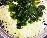 キャベツとわかめのかき玉汁作り方3写真