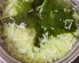 キャベツとわかめのかき玉汁作り方4写真
