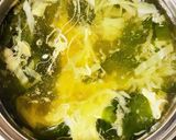 キャベツとわかめのかき玉汁作り方6写真