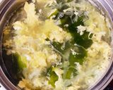 キャベツとわかめのかき玉汁作り方7写真