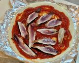 残り物リメイク・鰹のたたきでピザ作り方1写真