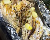 真鯛と鰹のたたきホイル焼き作り方4写真