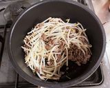 ひき肉ともやしと厚揚げの麻婆あんかけ作り方3写真