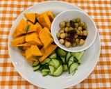 かぼちゃと豆のサラダ作り方1写真