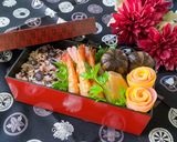57℃,90℃ ガーリックシュリンプ弁当作り方5写真