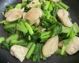 小松菜とササミのポン酢炒め作り方3写真