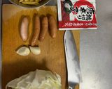 ソーセージとキャベツのペペロンペンネ作り方1写真
