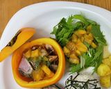 鰹のたたき柿ポン酢かけ【ここから栄養士】作り方3写真