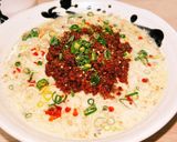 豆乳で作る肉味噌たっぷり温かいそうめん作り方5写真