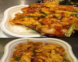 美味ドレと南蛮台湾拉麺の素でにら玉丼！作り方2写真