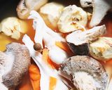栗入り秋のキノコの炊き込みご飯作り方6写真