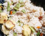 栗入り秋のキノコの炊き込みご飯作り方7写真