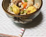 栗入り秋のキノコの炊き込みご飯作り方8写真
