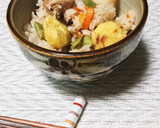 栗入り秋のキノコの炊き込みご飯作り方8写真