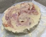 レンジでチーズケーキ（イチゴソース）作り方9写真