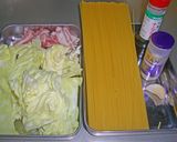 豚肉とキャベツのナンプラー味パスタ作り方1写真