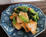 鶏と小松菜の塩炒め作り方6写真