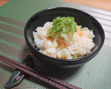 干貝柱と白ネギの炊き込みご飯作り方6写真