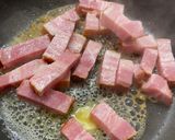 焼肉のたれで作る ベーコンガーリック丼作り方5写真