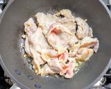 豚こま肉とナメコとシメジの塩昆布炒め作り方3写真