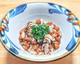 豚こま肉とナメコとシメジの塩昆布炒め作り方8写真