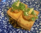 絹あつあげのステーキ　なめ茸がけ作り方4写真
