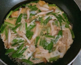 麺つゆで作る♪ニラとしめじの卵とじ作り方4写真