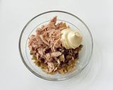胡麻油香る＊搾菜とツナのピリ辛トースト作り方3写真