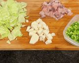 粉無し☆鯵とキャベツのふわふわお好み焼き作り方1写真