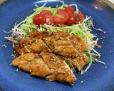 マカパウダーで下味した照り焼きチキン作り方9写真
