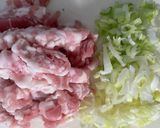 小松菜と豚バラ肉のチャーハン作り方2写真