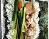 厨房ばあばぁ！巻き寿司の巻き方。作り方2写真
