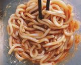 レンジで作る!ヤンニョムシーチキンうどん作り方2写真
