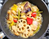 鶏肉の切り落としと秋野菜の甘酢あんかけ作り方7写真