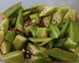 ごま油香る〜オクラの塩昆布和え♪作り方5写真
