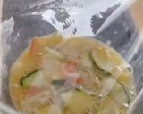 レンジで2分!カニカマのオープンオムレツ作り方4写真