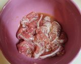 レンジで簡単！豚薄切りロースの生姜焼き作り方3写真