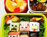 パパ奮闘キャラ弁 □マイクラ□作り方8写真