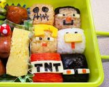 パパ奮闘キャラ弁 □マイクラ□作り方10写真