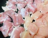 鶏のむね肉＆もも肉の焼き鳥風丼作り方1写真