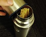 水筒　パスタ　非常食　ホテル作り方3写真