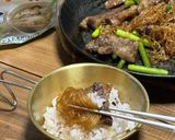 残った焼き肉で！豪快肉はるさめ作り方6写真