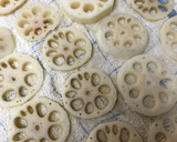 干しエビ風味☆れんこんはさみ揚げ作り方2写真